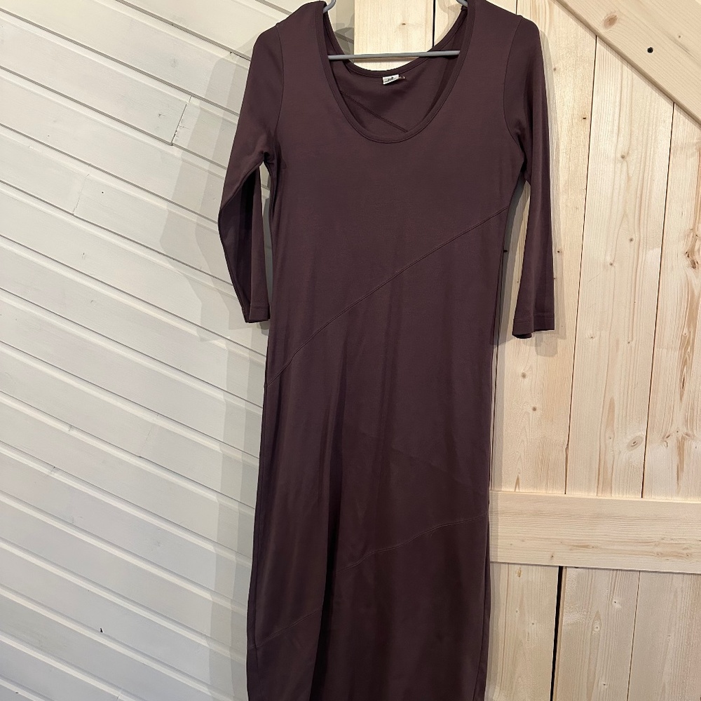 Purple long fitted dress